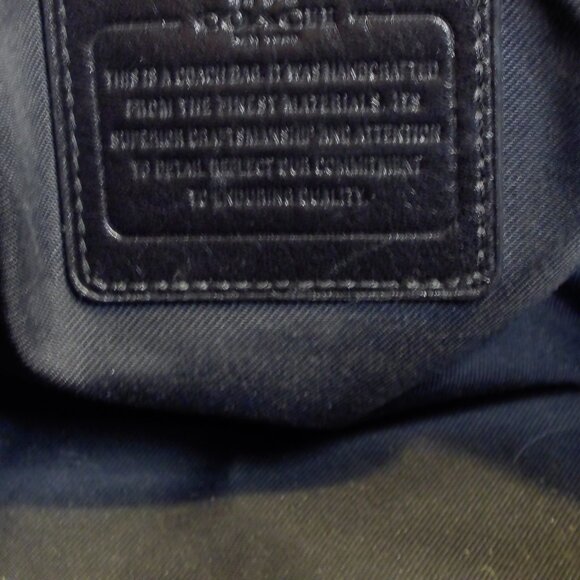 Coach,  Croc Embossed, Black Leather with Crossbody Strap, Medium in Size - Picture 2 of 6